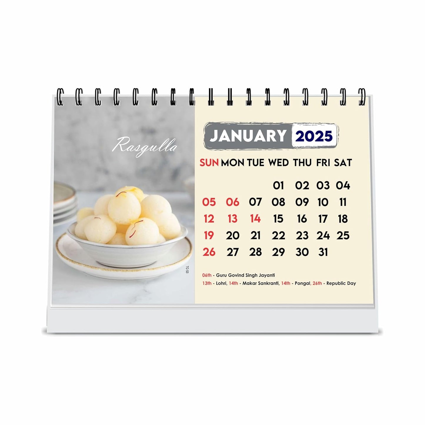 ESCAPER Indian Sweet Calendar 2025