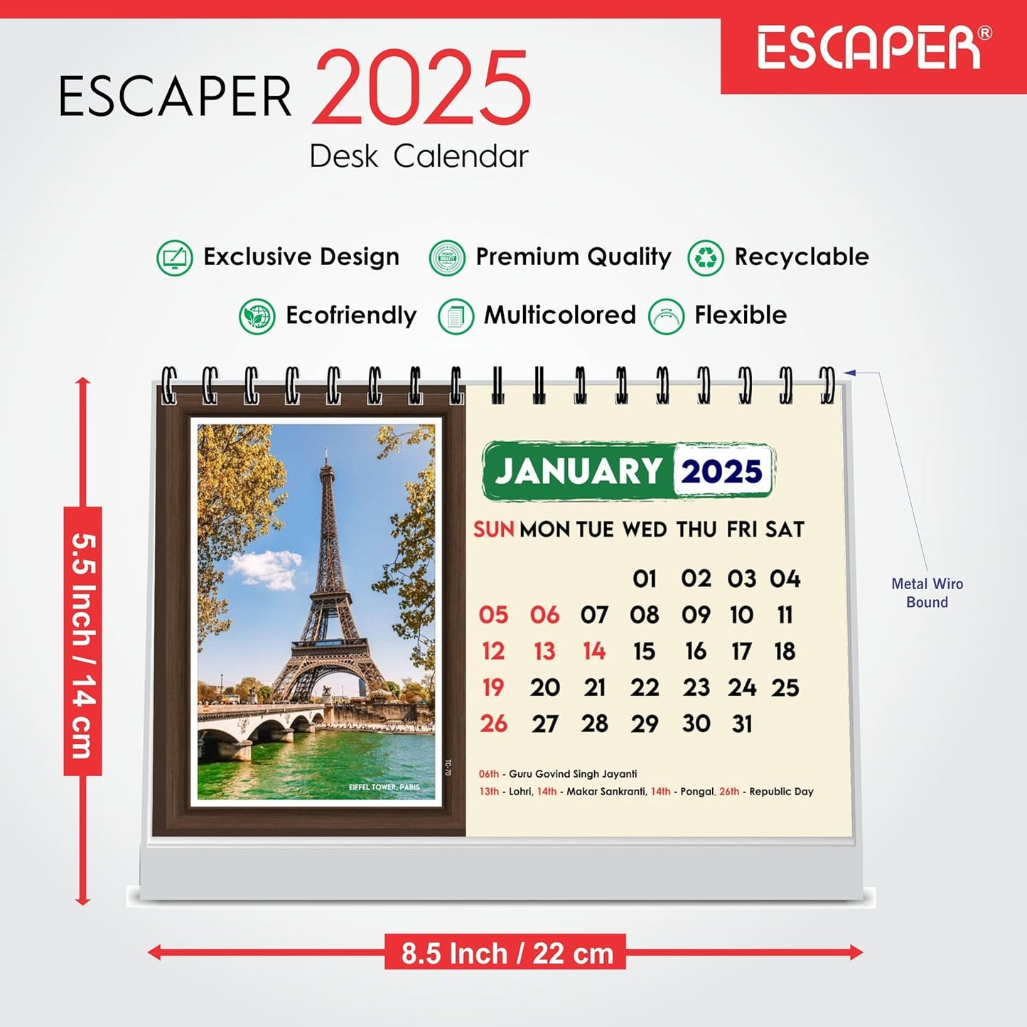 ESCAPER Travel Calendar 2025