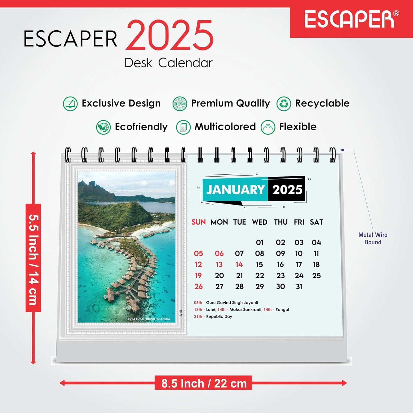 ESCAPER Travel Calendar 2025