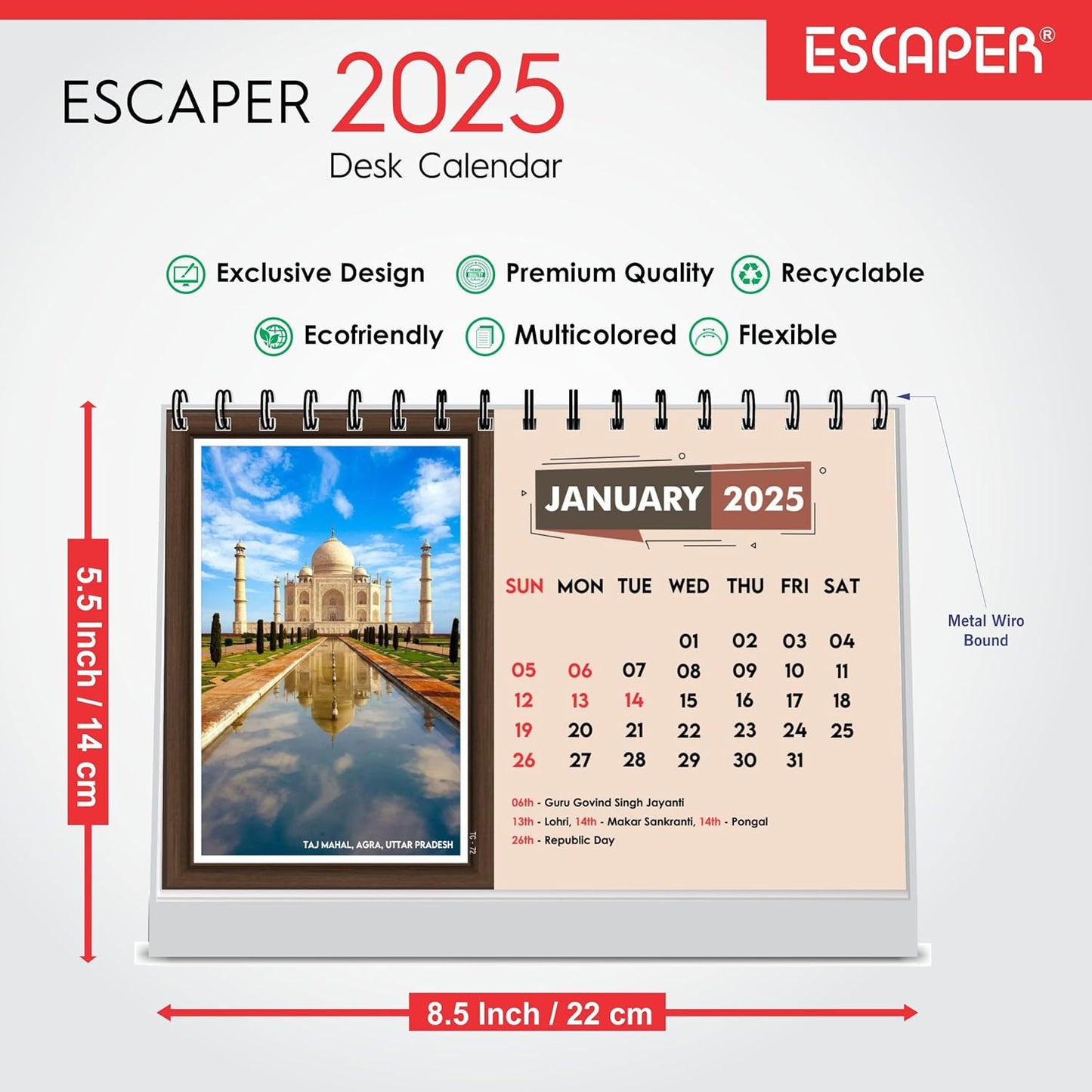 ESCAPER Travel Calendar 2025