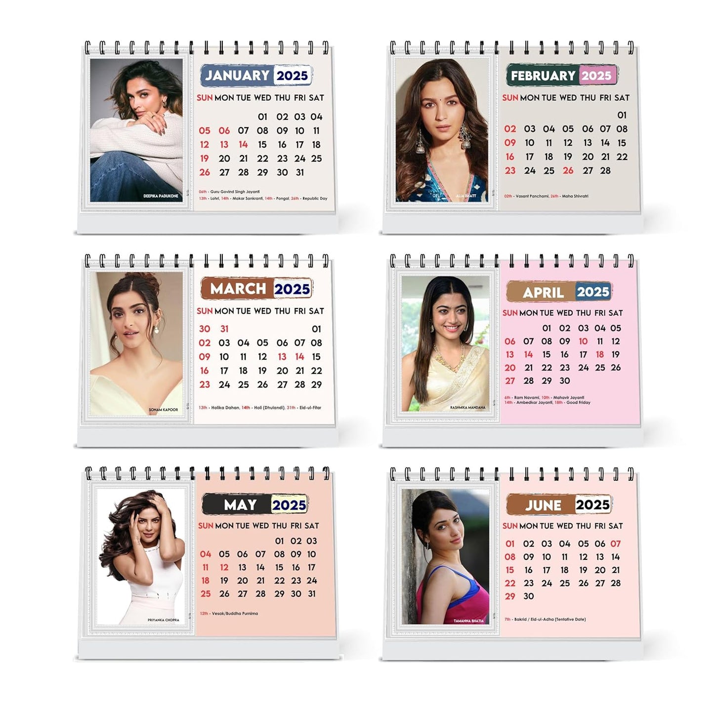 ESCAPER All Bollywood Actors Calendar 2025