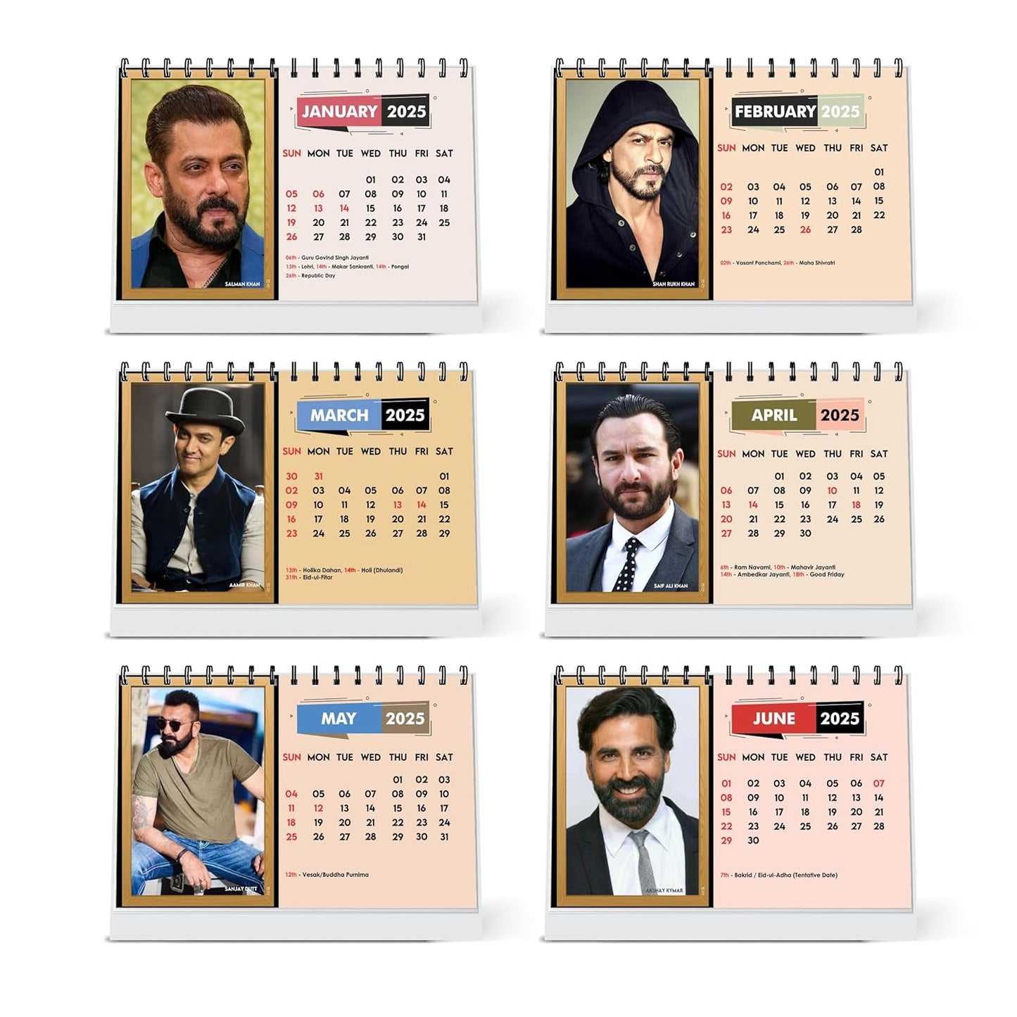 ESCAPER All Bollywood Actors Calendar 2025