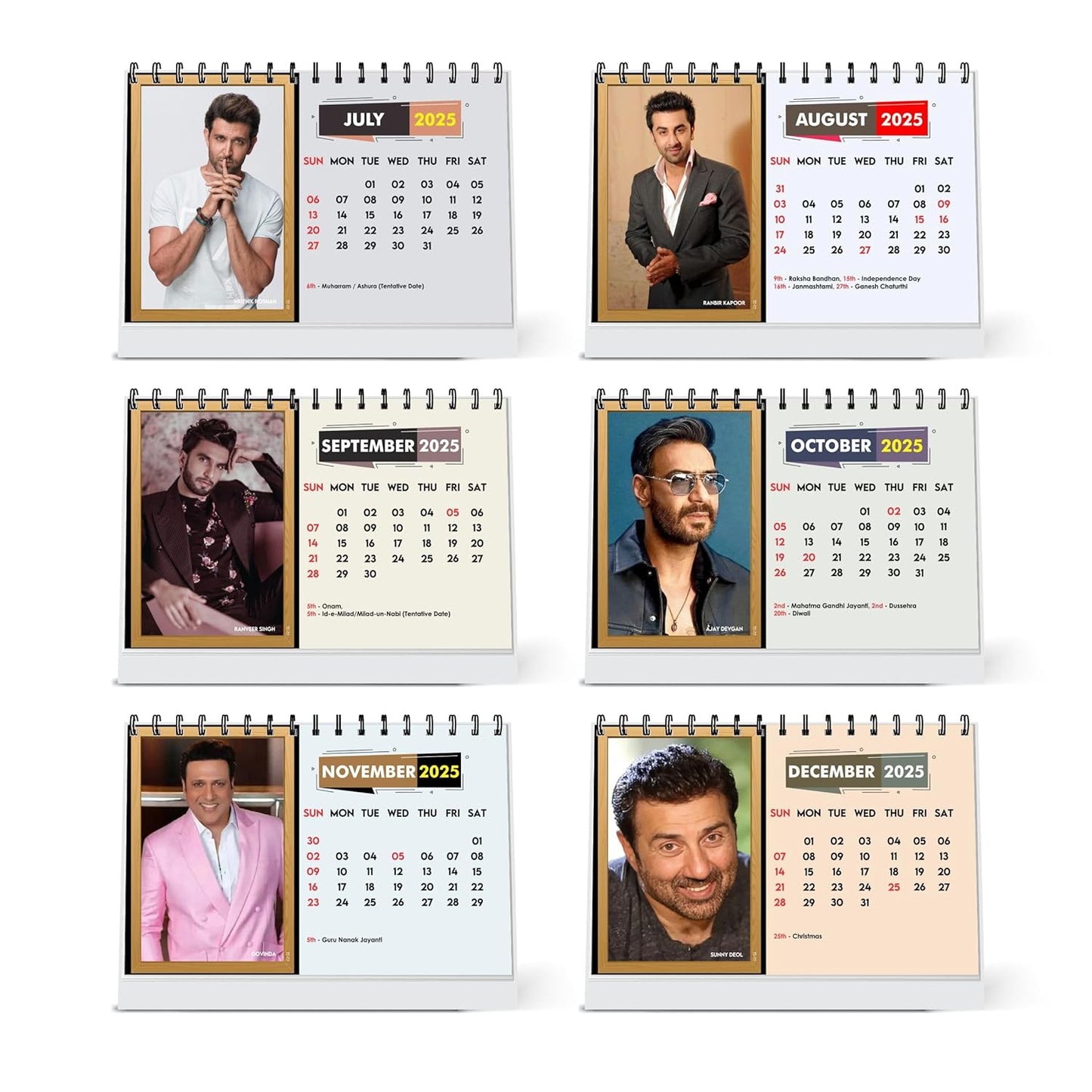 ESCAPER All Bollywood Actors Calendar 2025