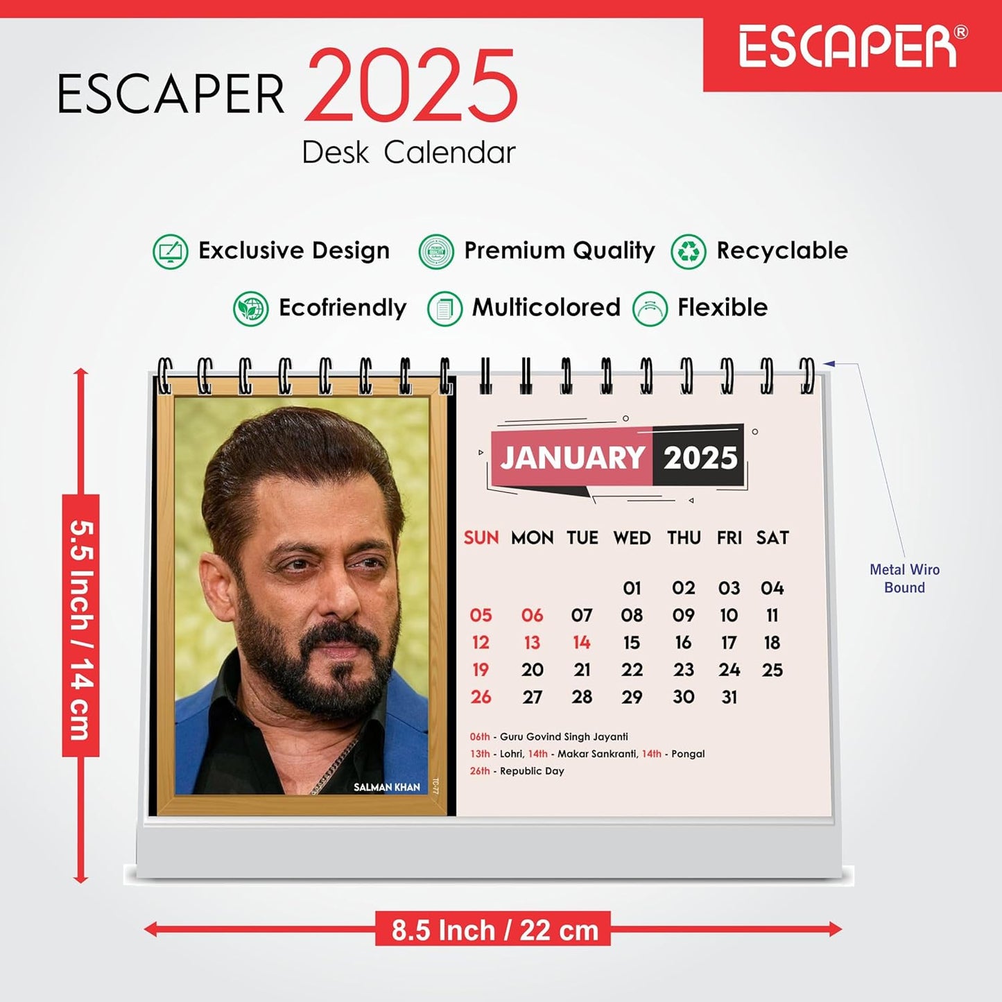 ESCAPER All Bollywood Actors Calendar 2025