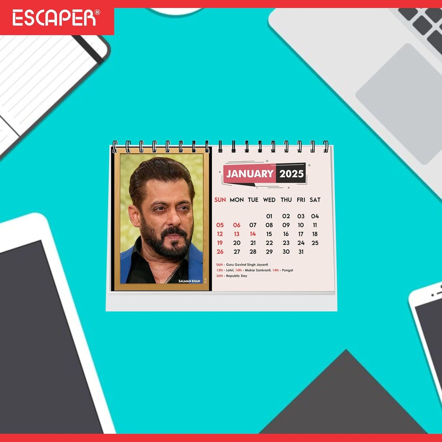 ESCAPER All Bollywood Actors Calendar 2025