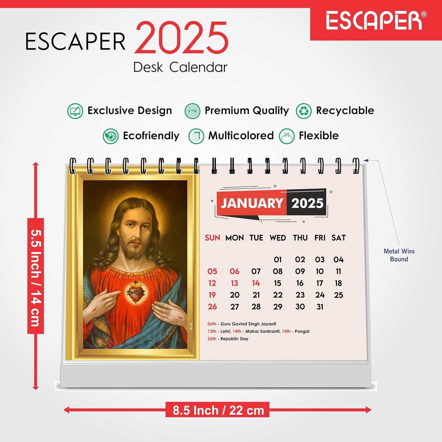 ESCAPER Jesus Christ Calendar 2025