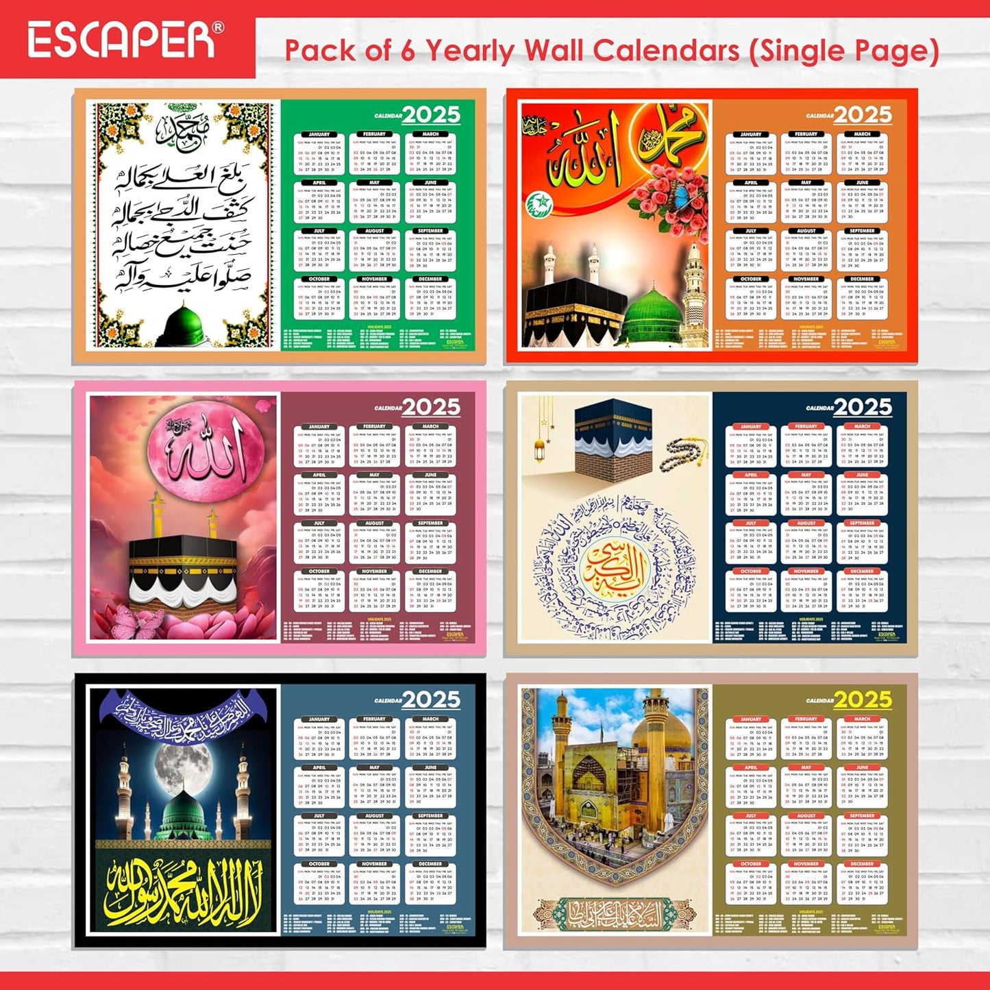 Islam Wall Calendar 2025