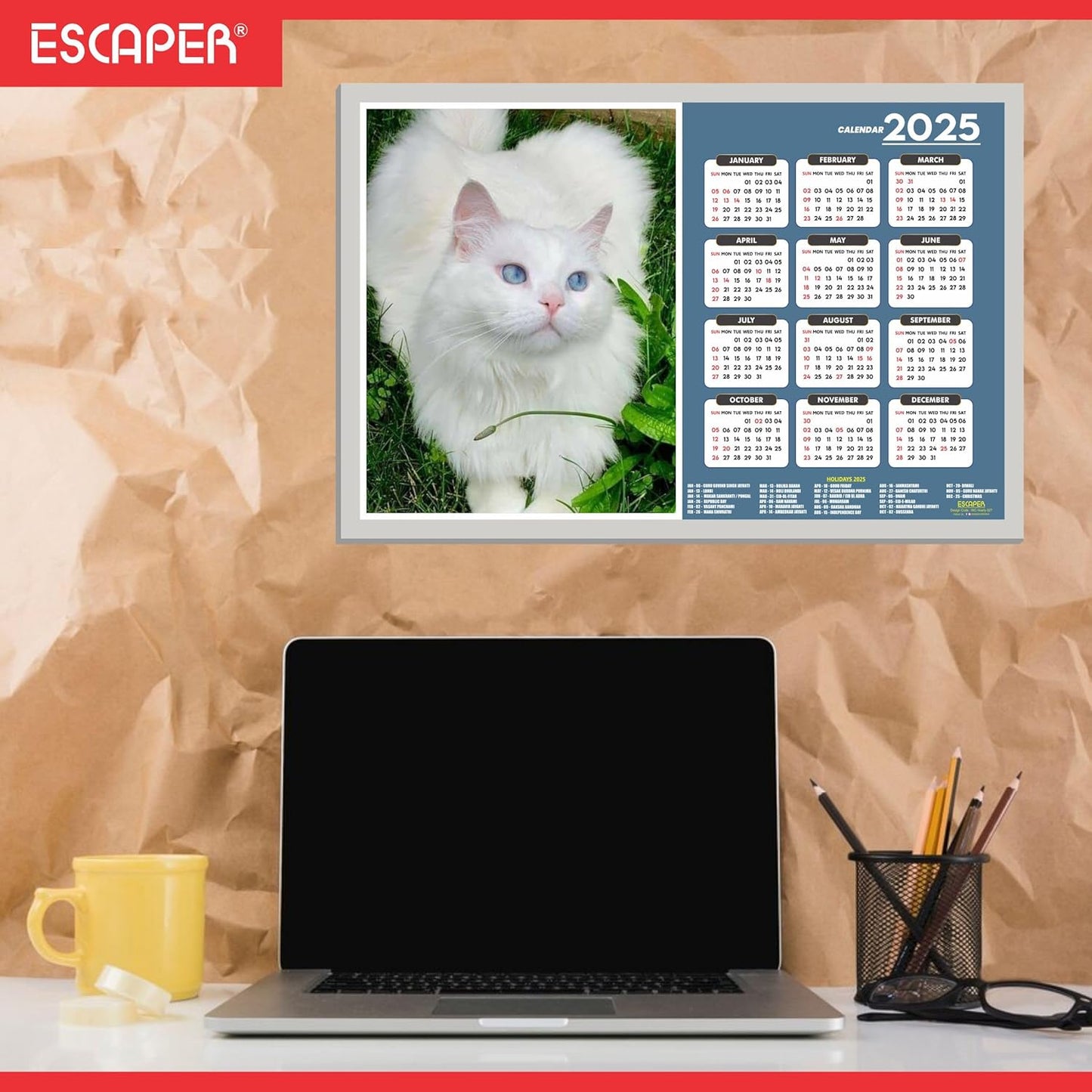 Cats Wall Calendar 2025