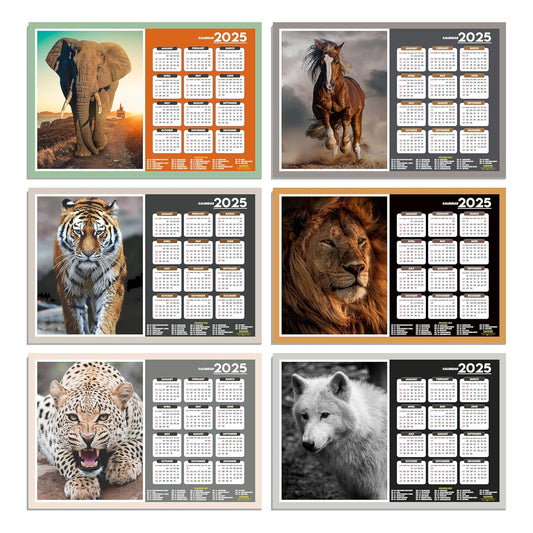 Animal Wall Calendar 2025