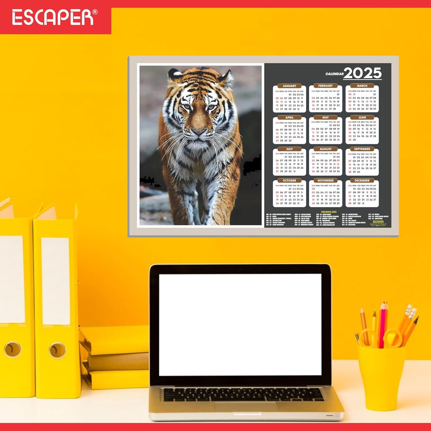 Animal Wall Calendar 2025