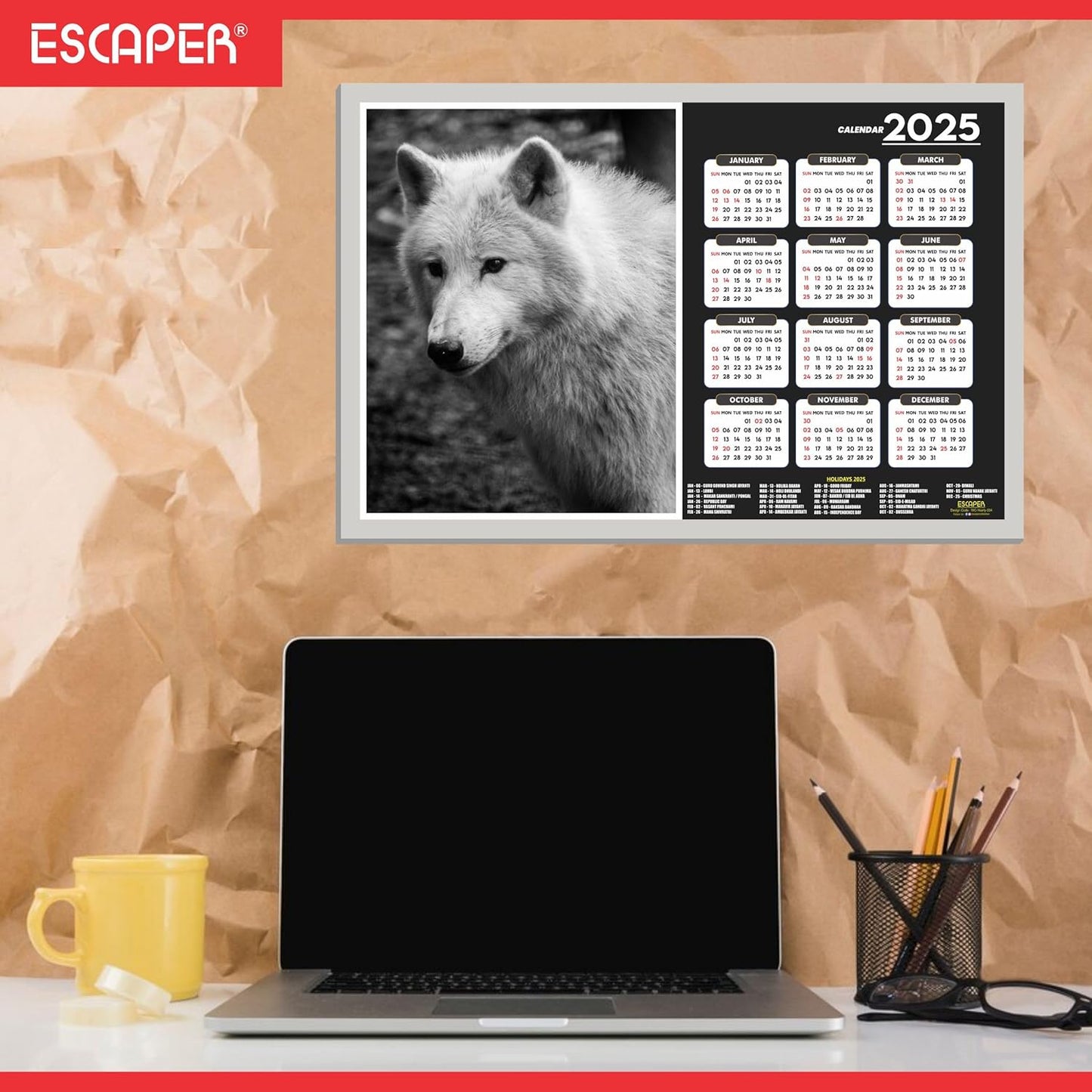 Animal Wall Calendar 2025