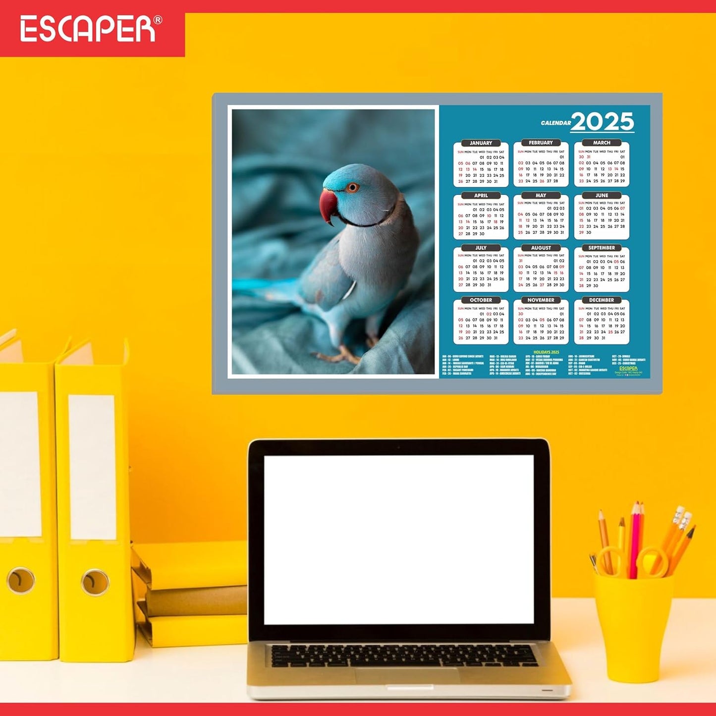 Cute Birds Wall Calendar 2025