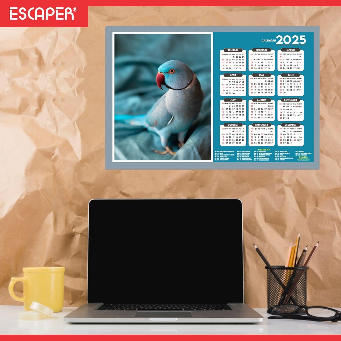 Cute Birds Wall Calendar 2025