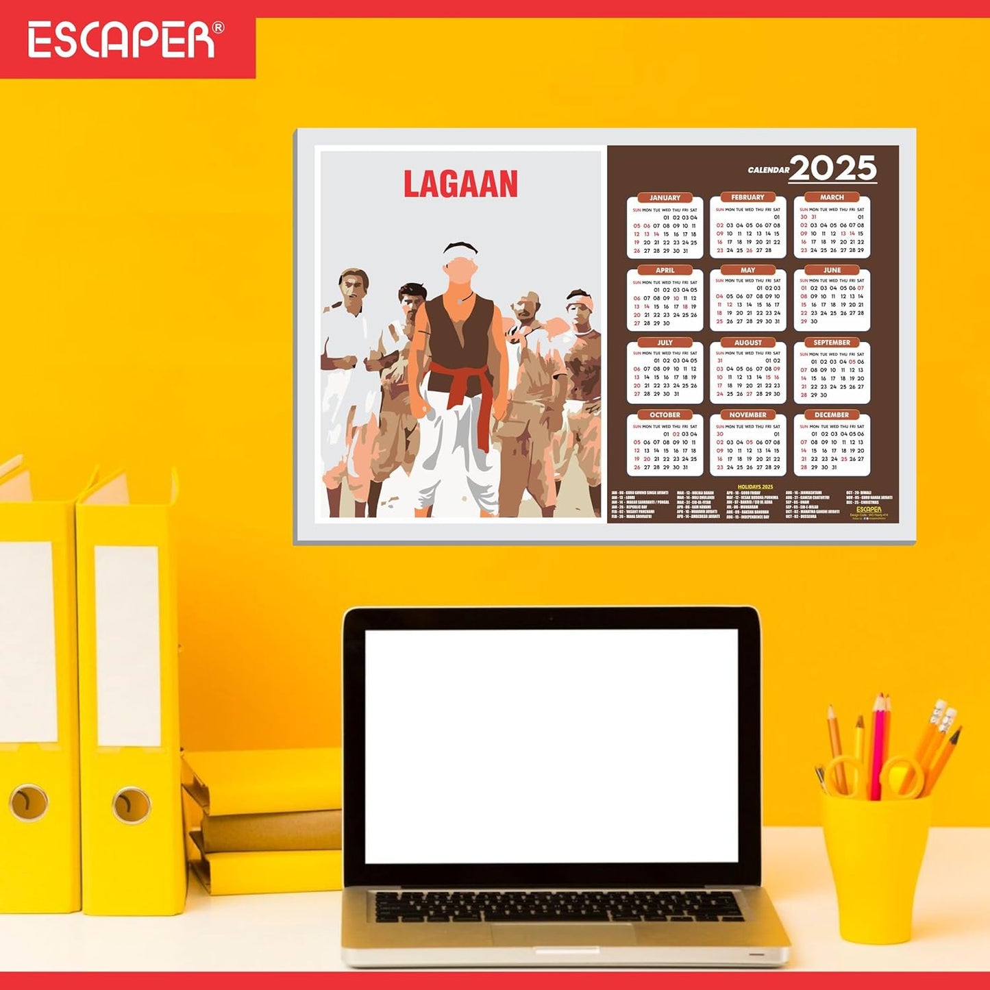 Famous Bollywood Dialogues Wall Calendar 2025