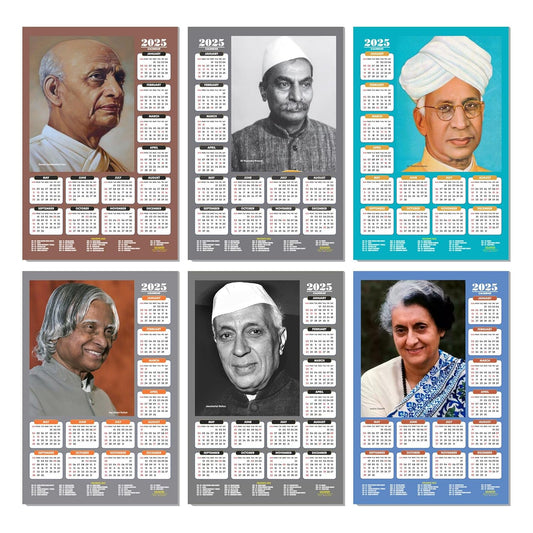 Famous Indian Personalities Wall Calendar 2025