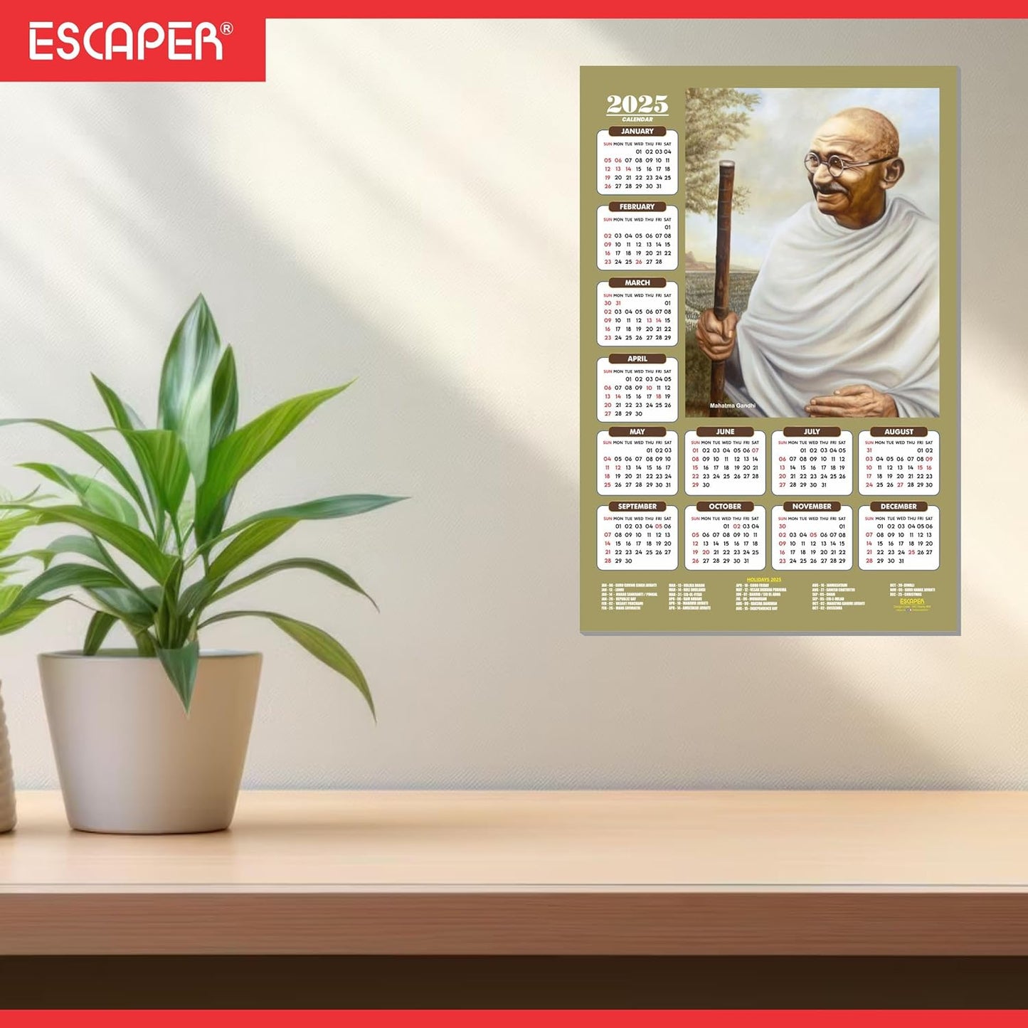 Famous Indian Personalities Wall Calendar 2025