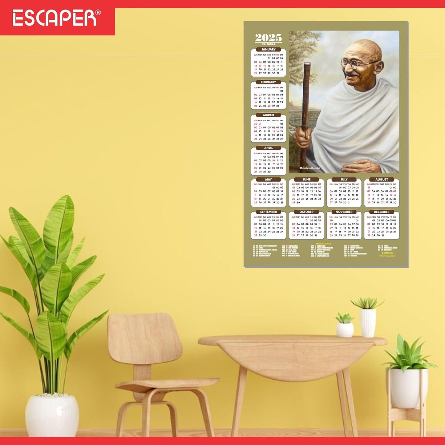 Famous Indian Personalities Wall Calendar 2025