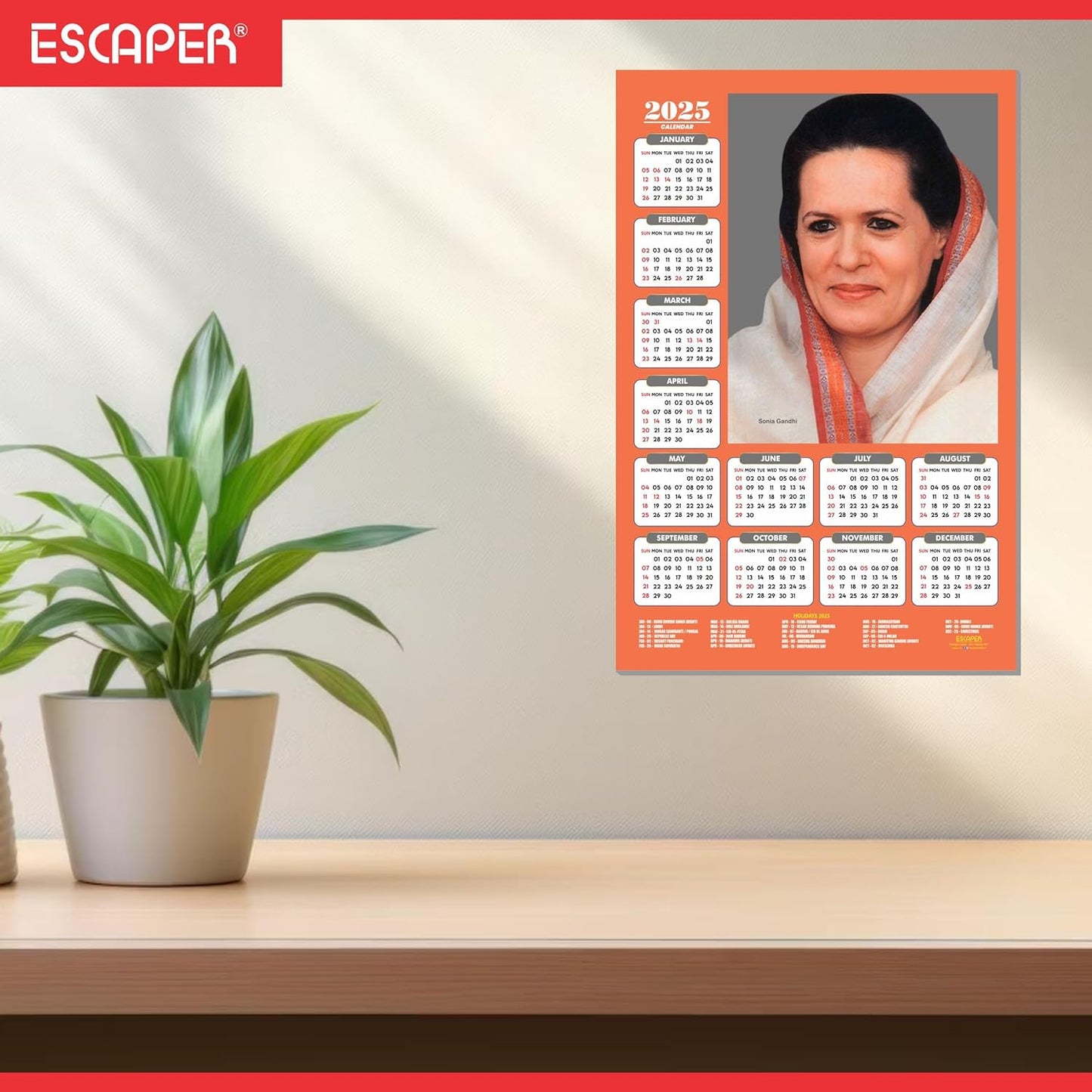 Famous Indian Personalities Wall Calendar 2025