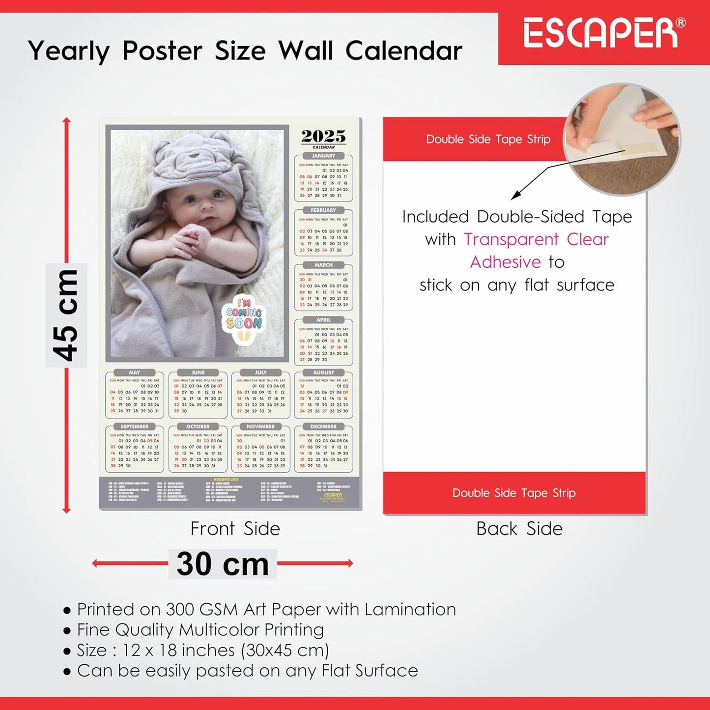 Cute Baby Wall Calendar 2025