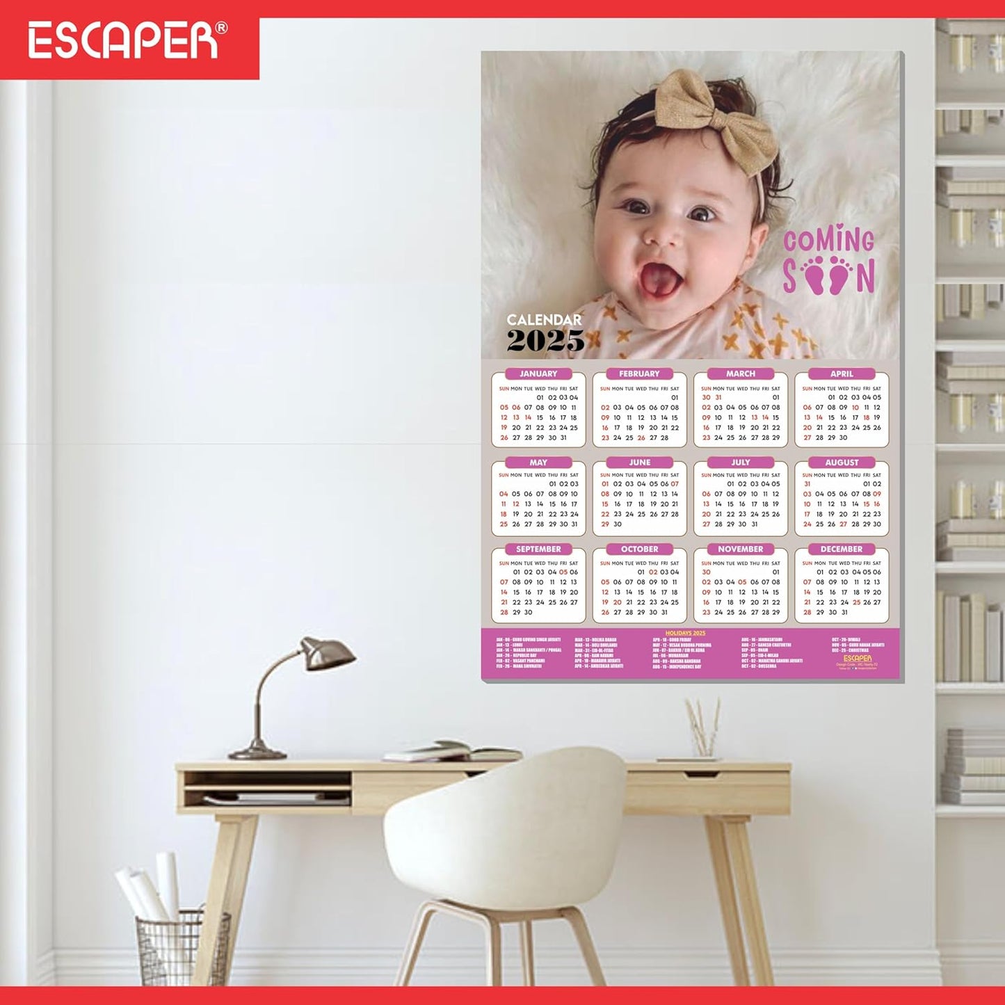 Cute Baby Wall Calendar 2025