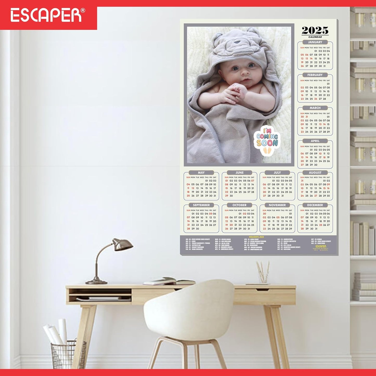 Cute Baby Wall Calendar 2025