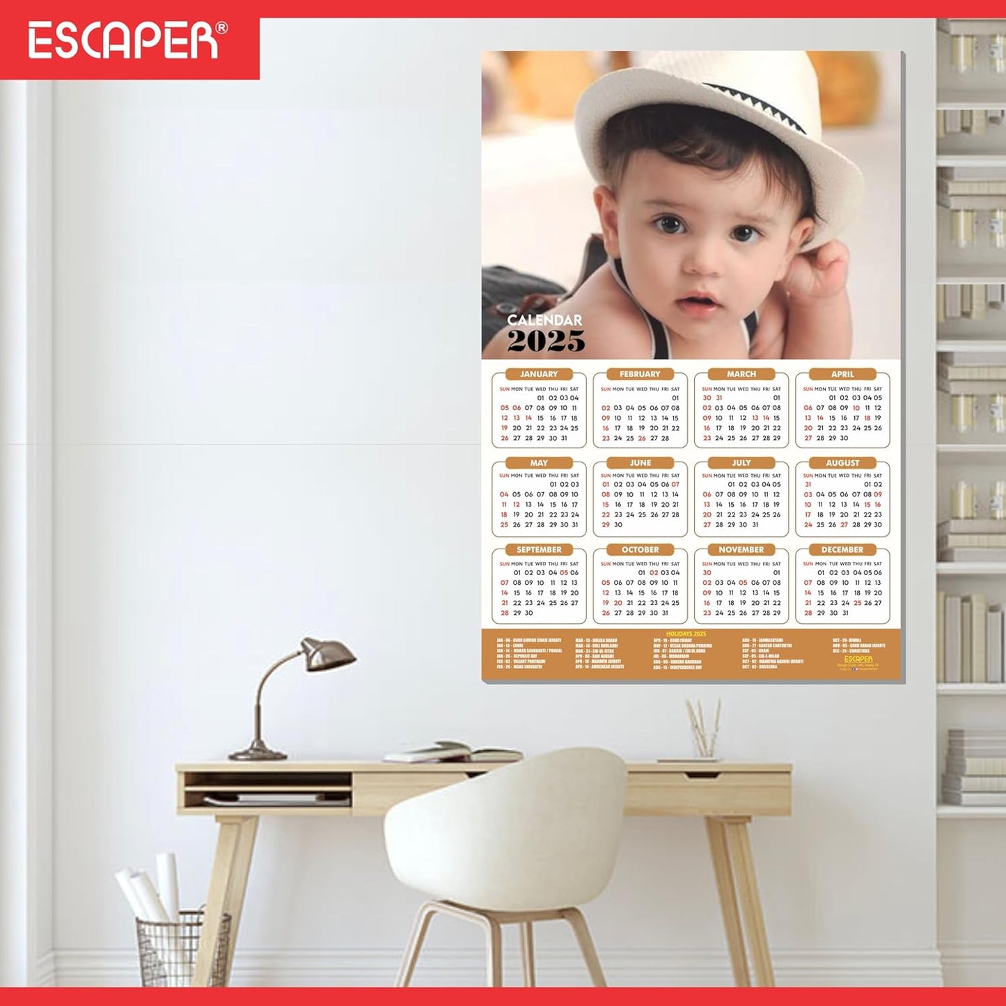 Cute Baby Wall Calendar 2025