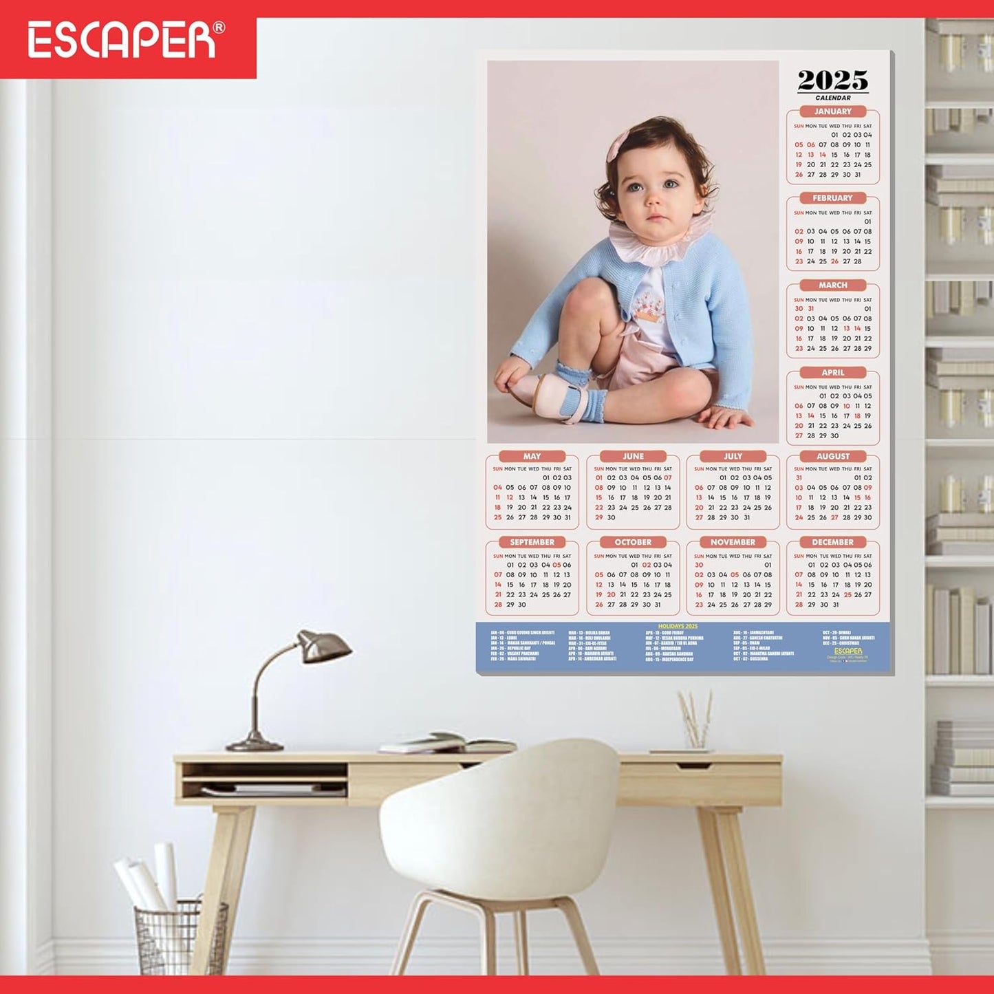 Cute Baby Wall Calendar 2025