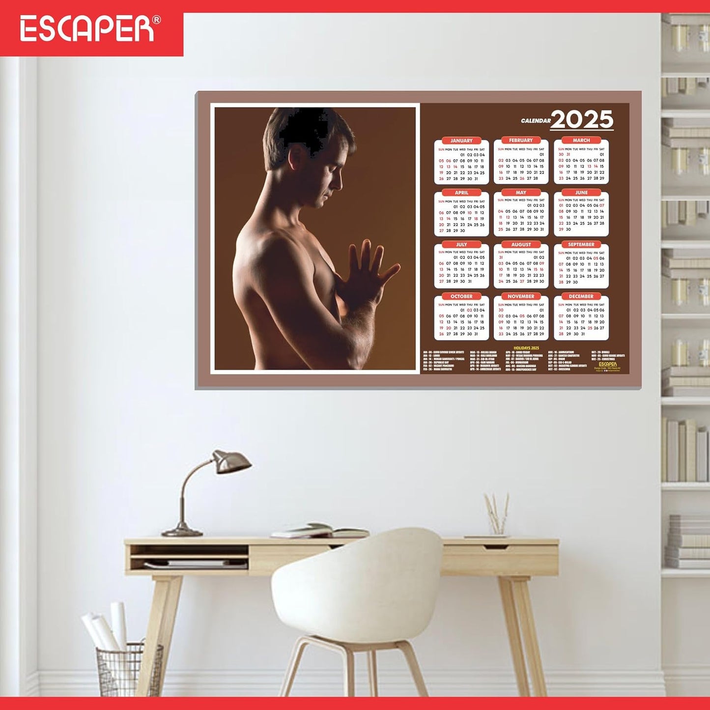 Yoga Wall Calendar 2025